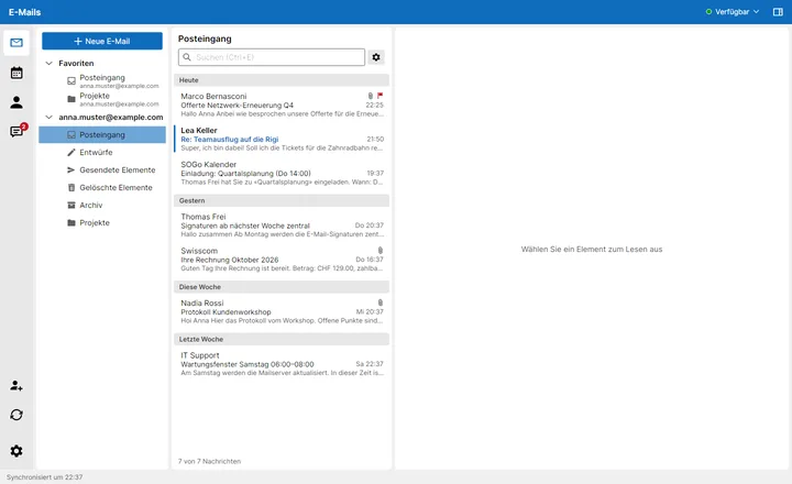 Neue Chatnachrichten als Zähler in der Leiste