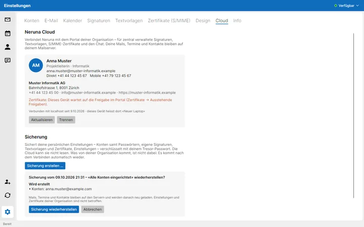 Vorschau vor dem Wiederherstellen