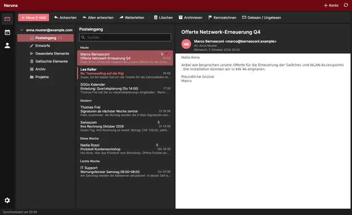 Dark with red colour scheme