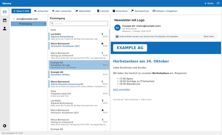 HTML newsletter, remote images blocked