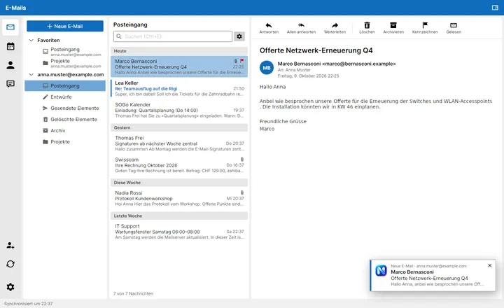 Benachrichtigung bei neuer Mail